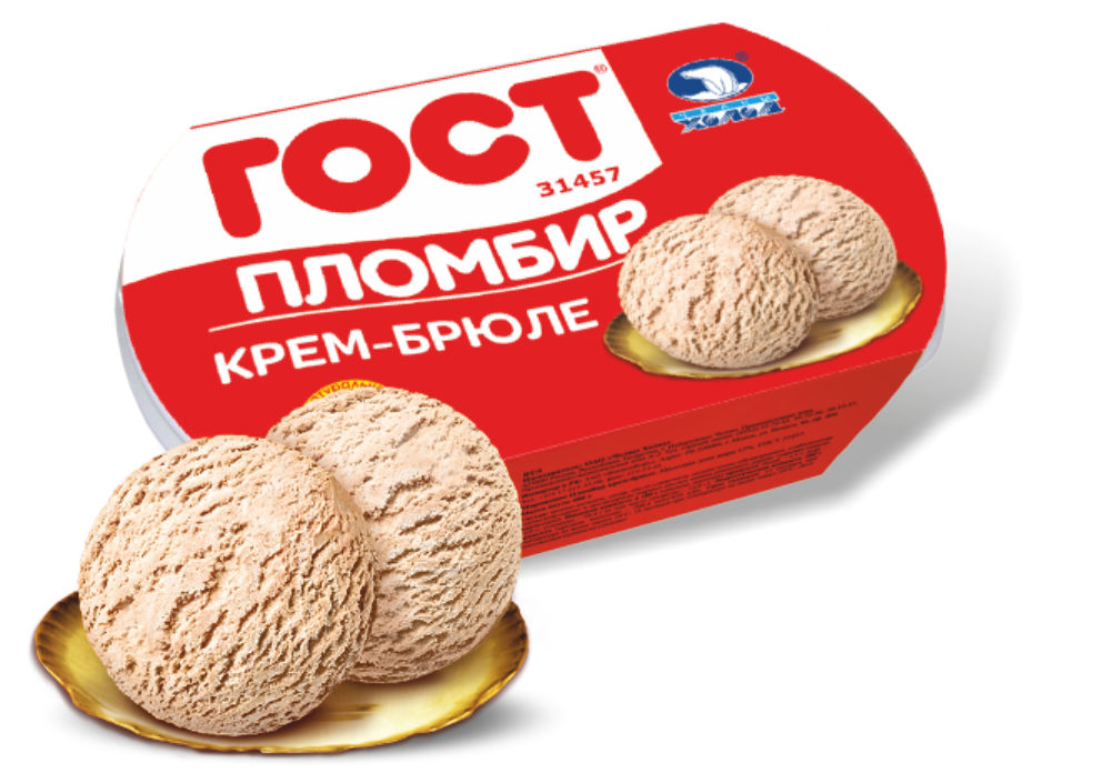 Пломбир Шоколадный, Крем-брюле,ГОСТ 400гр.